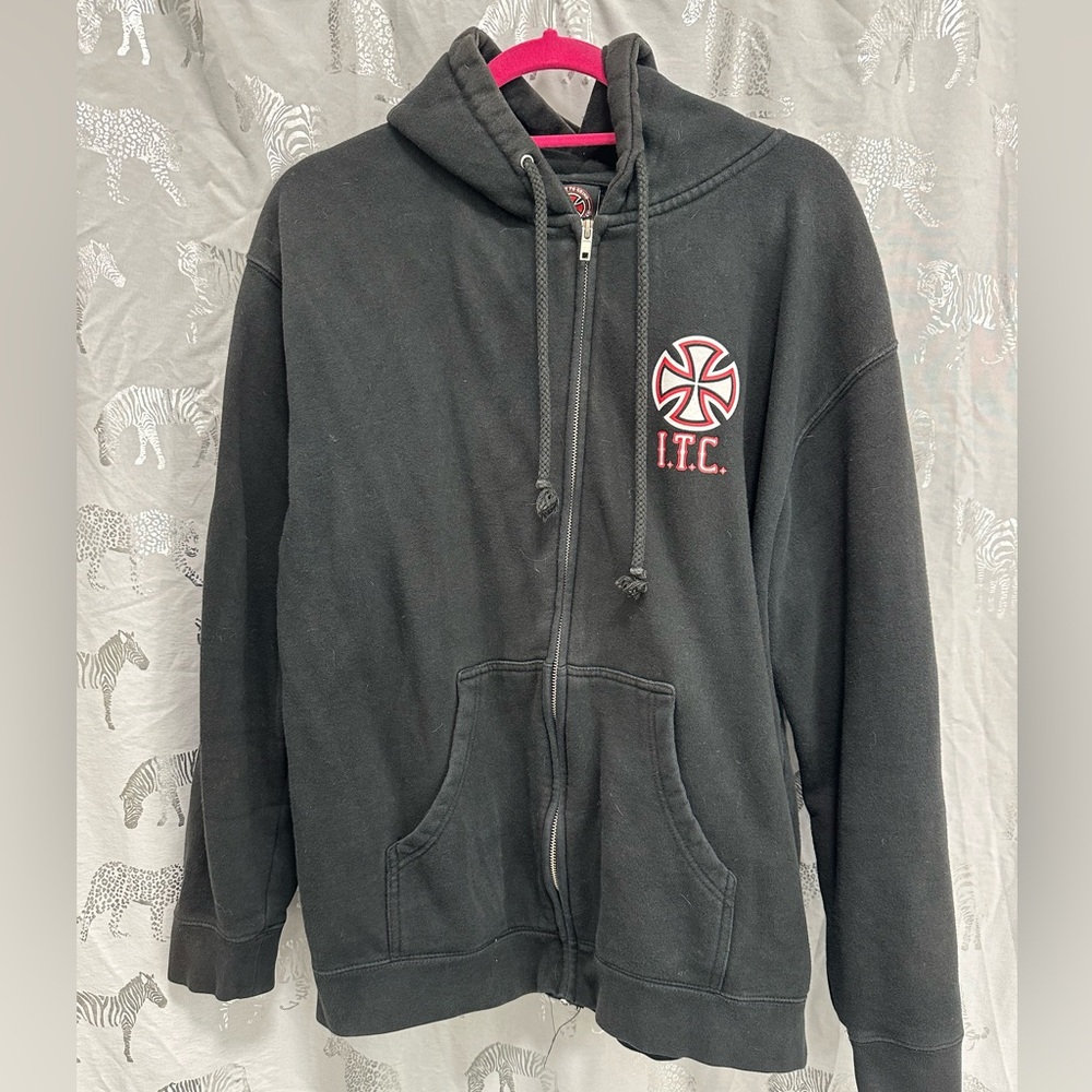 Independent Truck Co old logo zip front hoodie men’s Large
